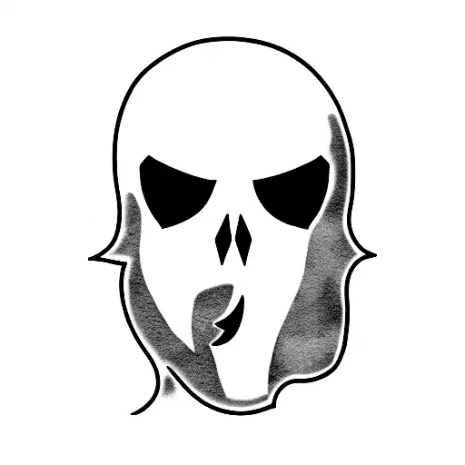 ghostface with apps tattoo design idea