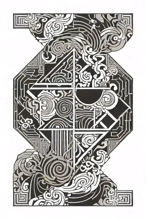 Japanese style easy to draw tattoo design idea