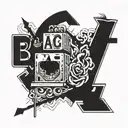 ABC blocks tattoo design idea