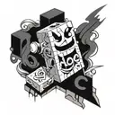 ABC blocks tattoo design idea