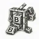 ABC blocks tattoo design idea