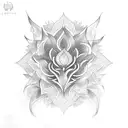 Phoenix lotus tattoo design idea