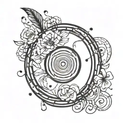 a plain solid black circle shape tattoo design idea