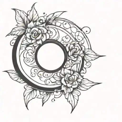 s single solid black circle  tattoo design idea