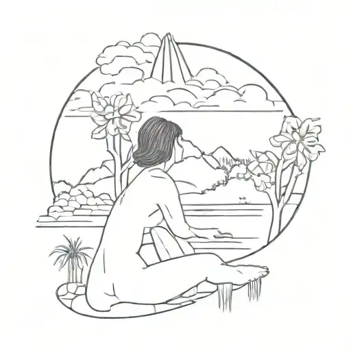 I paint landscapes and I paint nudes tattoo design idea