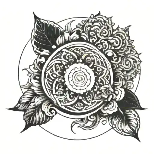 s single solid black circle  tattoo design idea