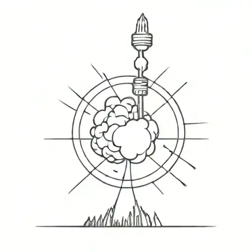 nuclear explosion tattoo design idea
