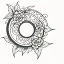 s single solid black circle  tattoo design idea