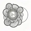 s single solid black circle  tattoo design idea
