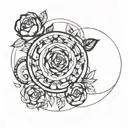 s single solid black circle  tattoo design idea