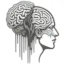 an abstract brain opening up to psychology tattoo design idea