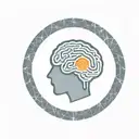 a brain inside a circular frame with geometric patterns shooting from it tattoo design idea