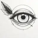 an eyeball with an arrow shooting through it withou a circle around it tattoo design idea