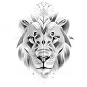 A black and grey tattoo of a rugby player honoring their brother with a lion and eagle motif tattoo design idea