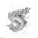 koi carp and dragon tattoo design idea