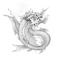 koi carp and dragon tattoo design idea