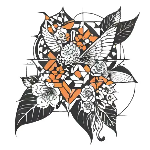 geometrical tattoo design idea