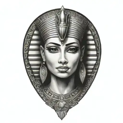 beautiful  egyptian goddess tattoo design idea