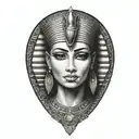beautiful  egyptian goddess tattoo design idea
