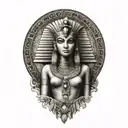 beautiful  egyptian goddess tattoo design idea