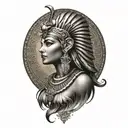 beautiful  egyptian goddess tattoo design idea