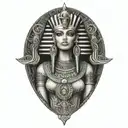 beautiful  egyptian goddess tattoo design idea