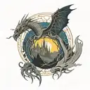 It will be from elbow to wrist, featuring the LOTR universe and taking Argonath and the broken sword (narsil) as the main theme. tattoo design idea