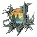 It will be from elbow to wrist, featuring the LOTR universe and taking Argonath and the broken sword (narsil) as the main theme. tattoo design idea