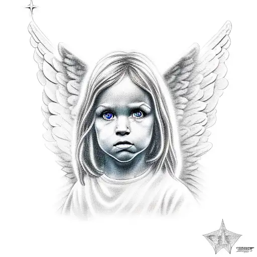 the angel gabriel  tattoo design idea