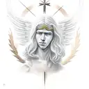 the angel gabriel  tattoo design idea