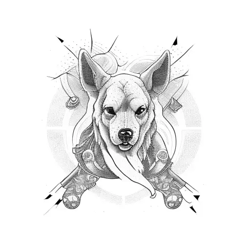 28 Blackjack Dolfib tattoo design idea