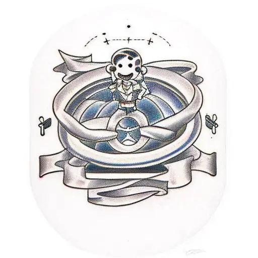 infinity loop with 2 children inside of it tattoo design idea