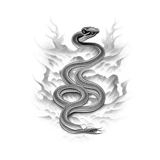 Snake dangerous tattoo design idea
