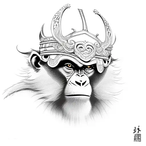 Monkey king   tattoo design idea