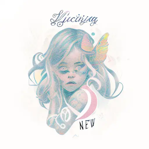 Luciana's name with delicate feeling tattoo design idea