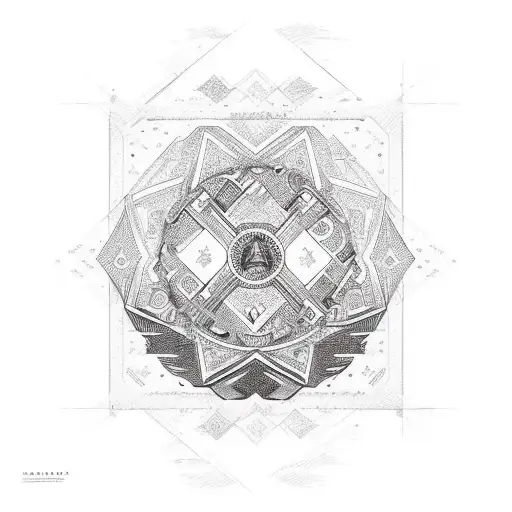 a design with arabic traces but with relation with germany too tattoo design idea