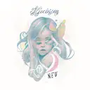 Luciana's name with delicate feeling tattoo design idea