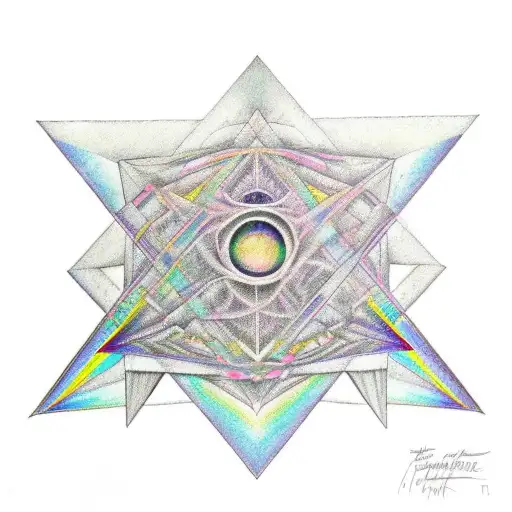 The Pink Floyd prism incorporating the three Ohm symbols tattoo design idea