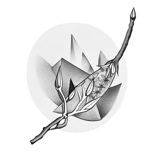 shoulder tattoo of a pistachio branch tattoo design idea