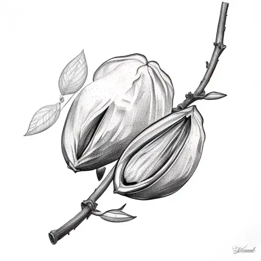 shoulder tattoo of a pistachio branch tattoo design idea