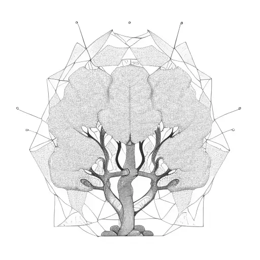 pistachio tree branch tattoo design idea