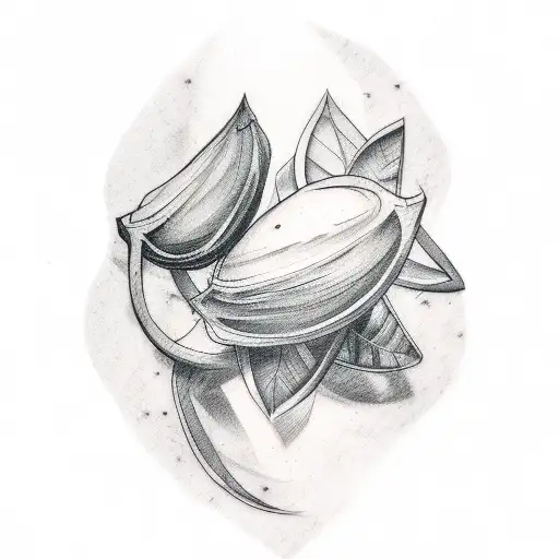 shoulder tattoo of a pistachio branch tattoo design idea