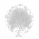 pistachio tree branch tattoo design idea