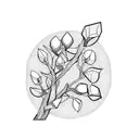 pistachio tree branch tattoo design idea