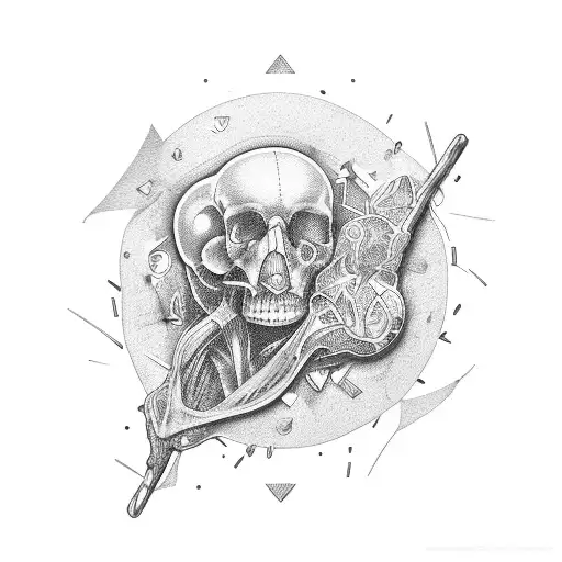 Anatomy of a muscle tattoo design idea