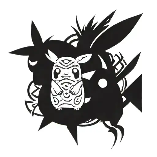 pikachu family soulmate tattoo design idea