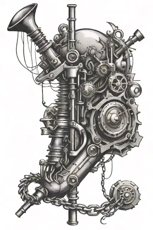 Incorporate elements of NY Drill music and trap music in a bold and eye-catching tattoo design tattoo design idea
