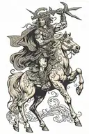 sagittarius centaur bending tattoo design idea