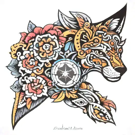 peru and washington dc tattoo design idea