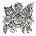 peru and washington dc tattoo design idea